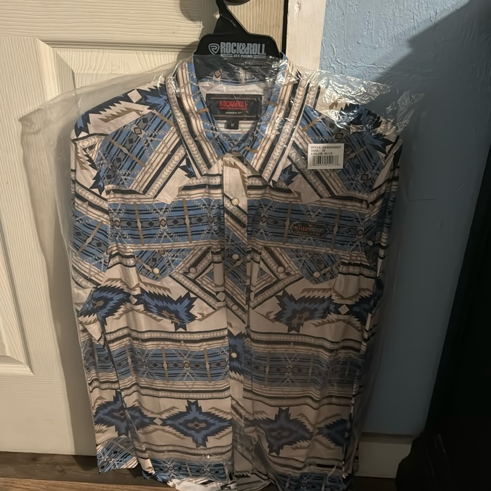 rock and roll long sleeve button up